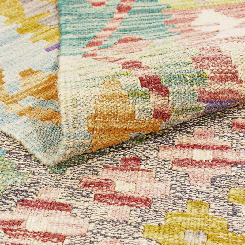 Dywan Kelim - Splash - 241 x 202 cm - wielokolorowy