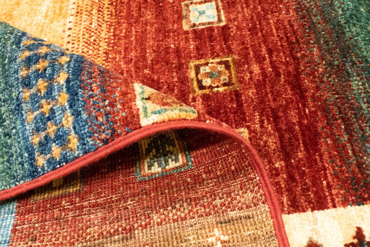 Dywan Gabbeh - Loribaft Perski - 214 x 152 cm - wielokolorowy