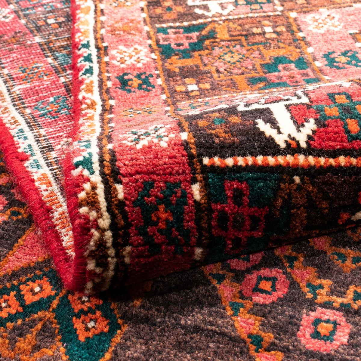 Biegacz Perski dywan - Nomadyczny - 294 x 118 cm - czerwony