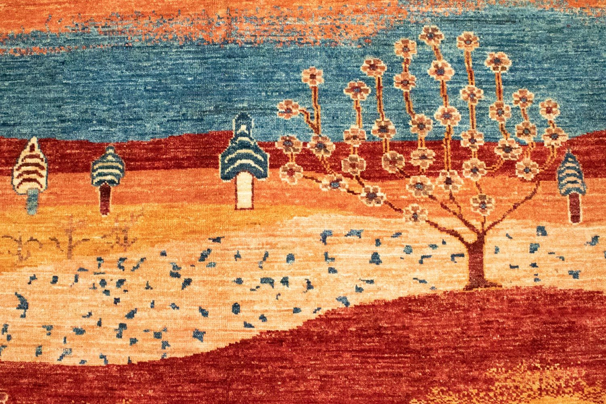 Dywan Gabbeh - Loribaft Perski - 204 x 150 cm - wielokolorowy