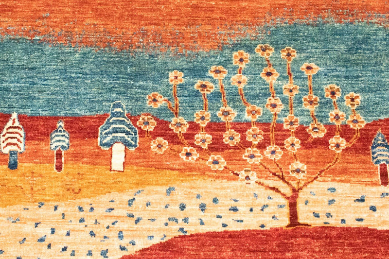 Dywan Gabbeh - Loribaft Perski - 206 x 157 cm - wielokolorowy