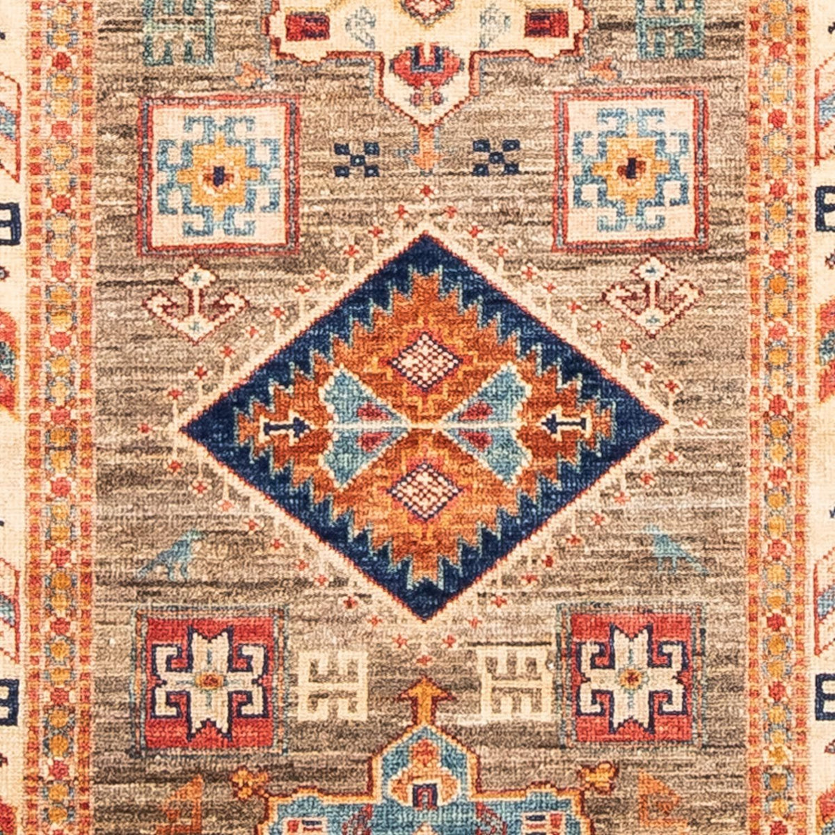 Biegacz Dywan Ziegler - Kazak - 249 x 73 cm - jasnobrązowy