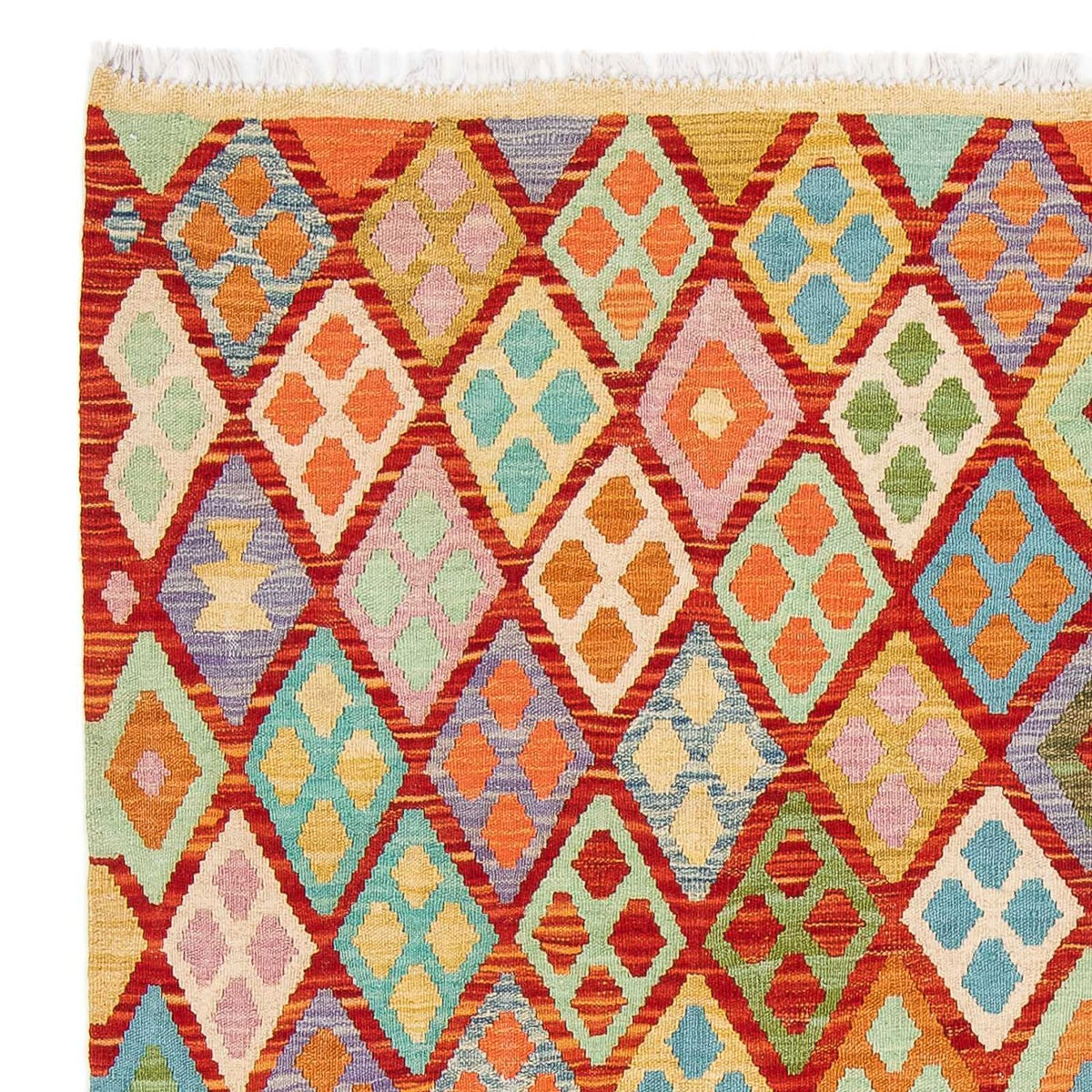 Dywan Kelim - Splash - 188 x 169 cm - wielokolorowy