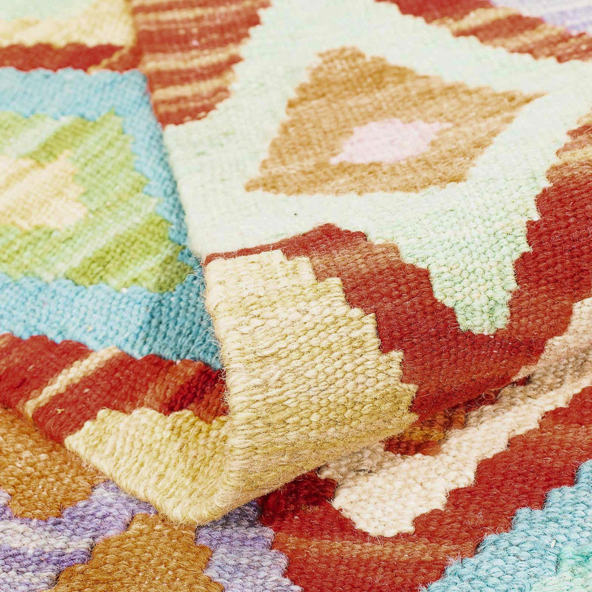 Dywan Kelim - Splash - 188 x 169 cm - wielokolorowy