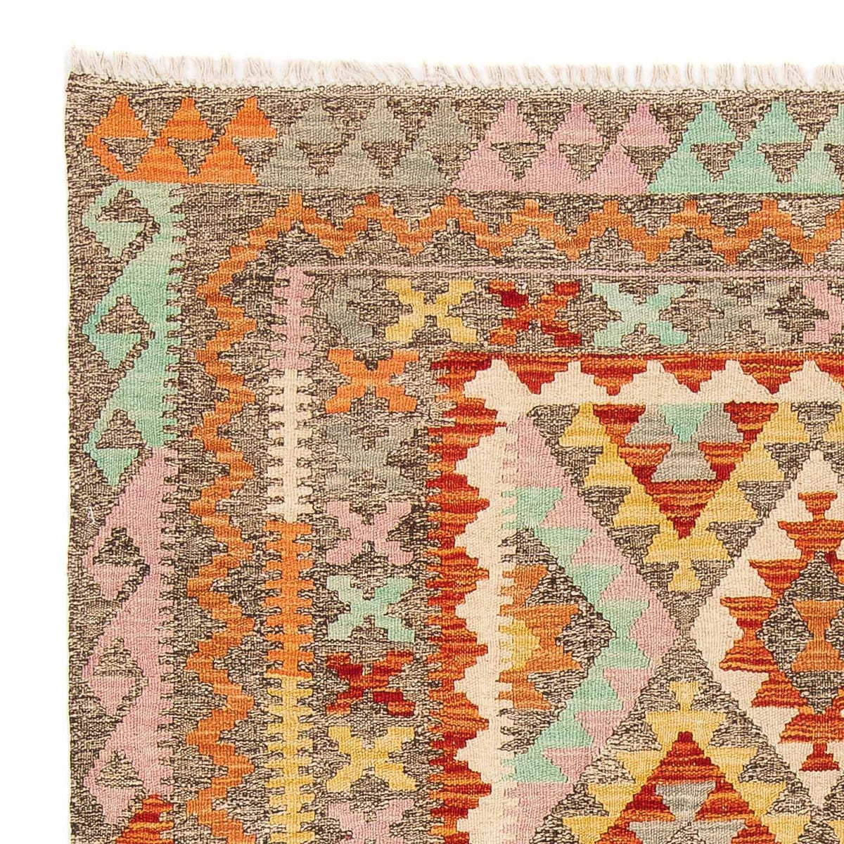 Dywan Kelim - Splash - 188 x 153 cm - wielokolorowy