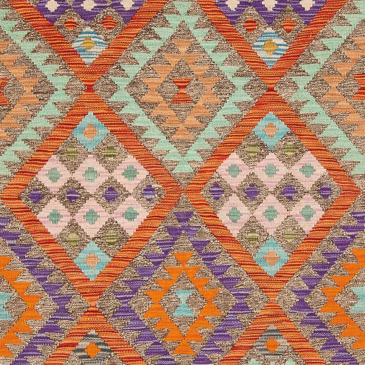 Dywan Kelim - Splash - 194 x 154 cm - wielokolorowy