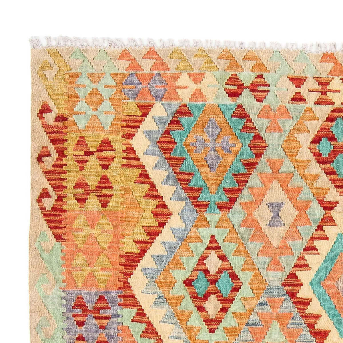 Dywan Kelim - Splash - 193 x 158 cm - wielokolorowy