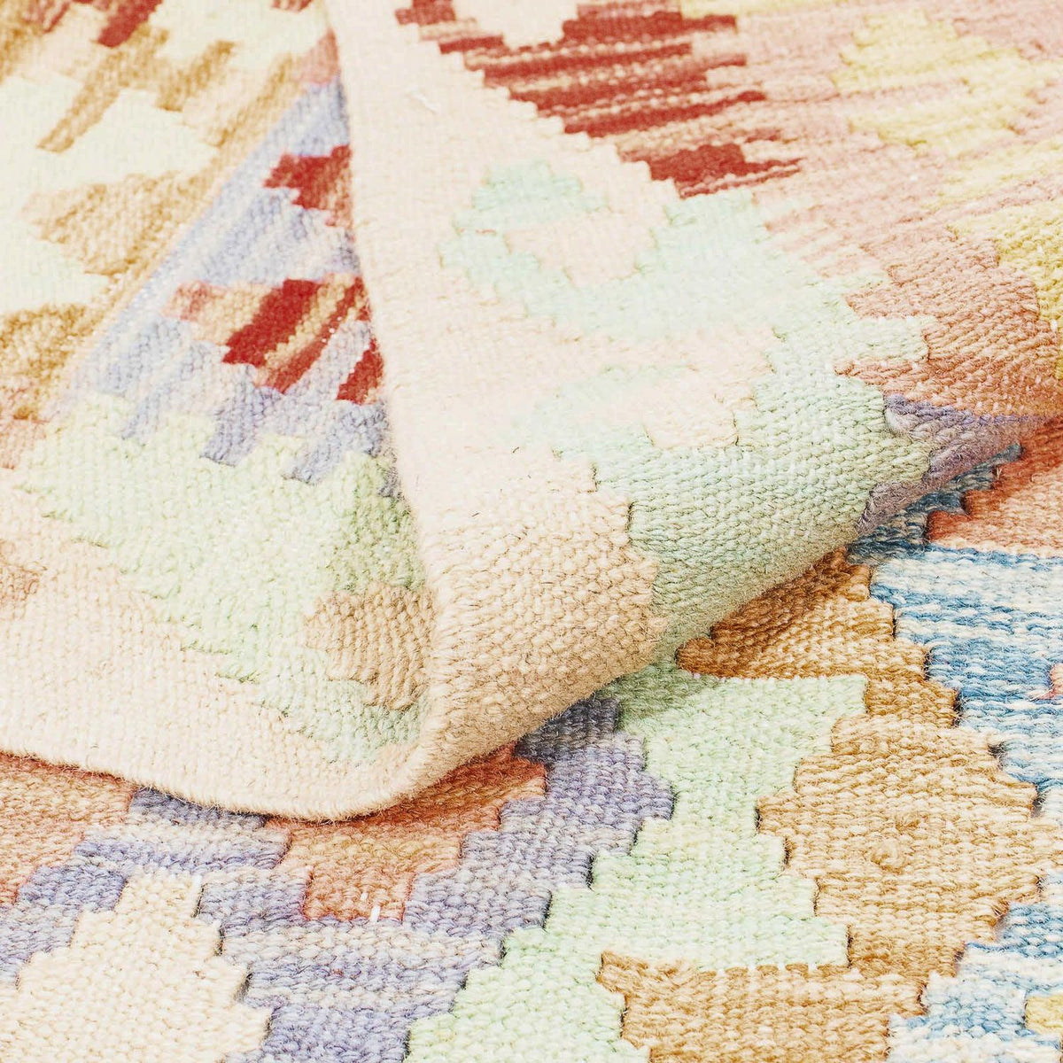 Dywan Kelim - Splash - 193 x 158 cm - wielokolorowy