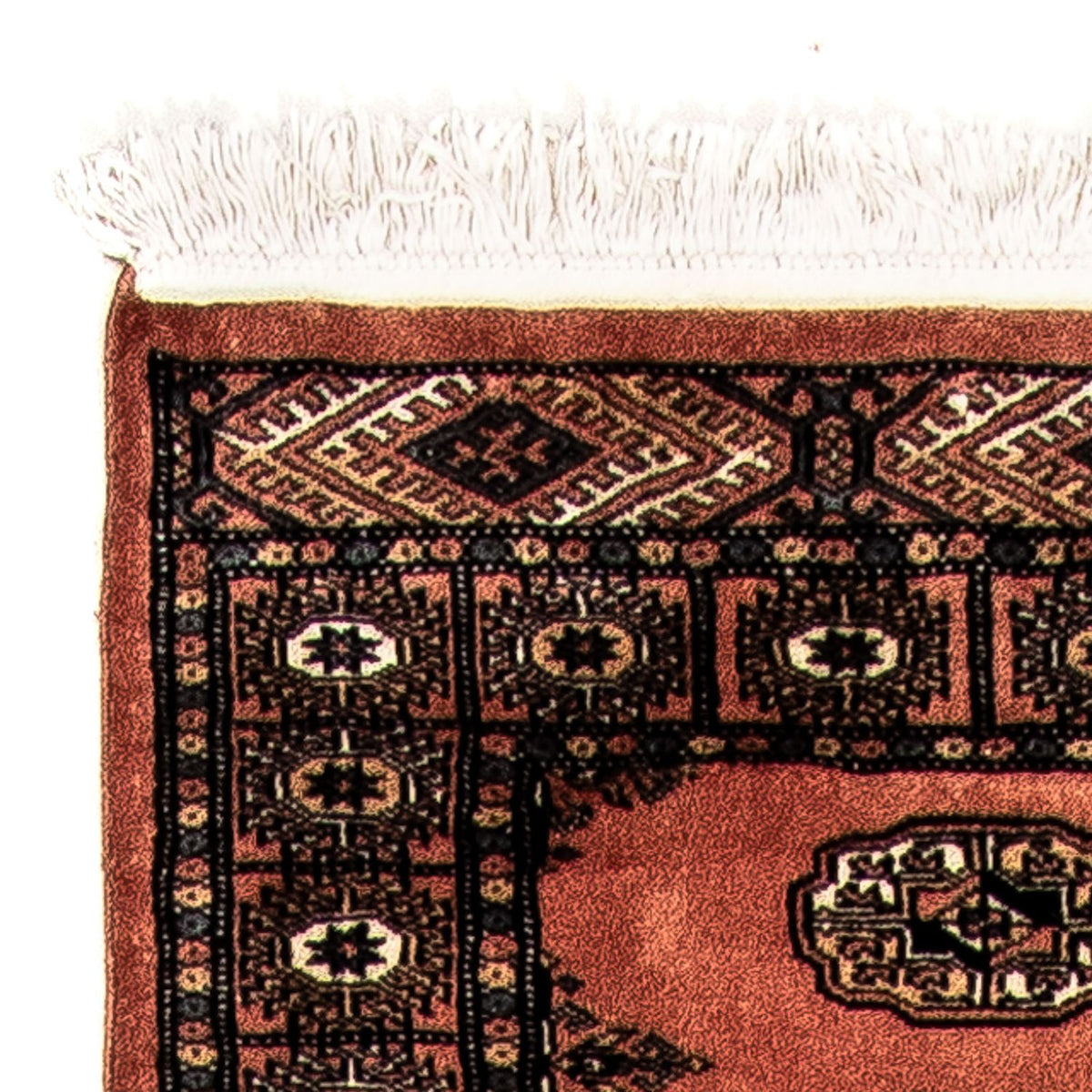 Biegacz Afgański dywan - Bukhara - 404 x 77 cm - jasna czerwień