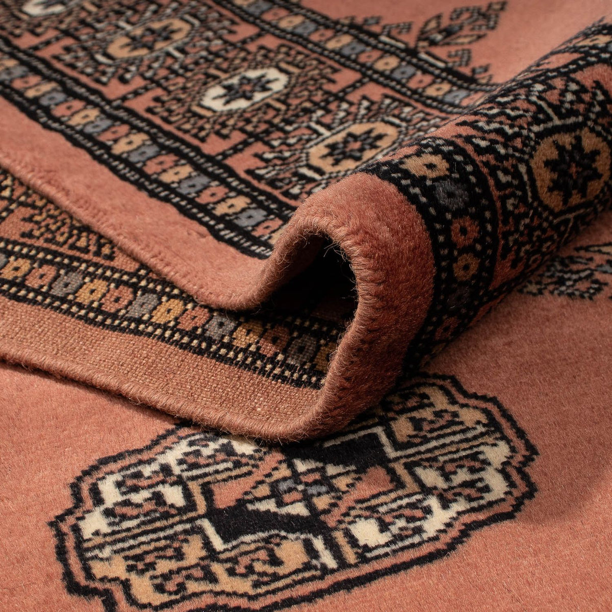 Biegacz Afgański dywan - Bukhara - 404 x 77 cm - jasna czerwień