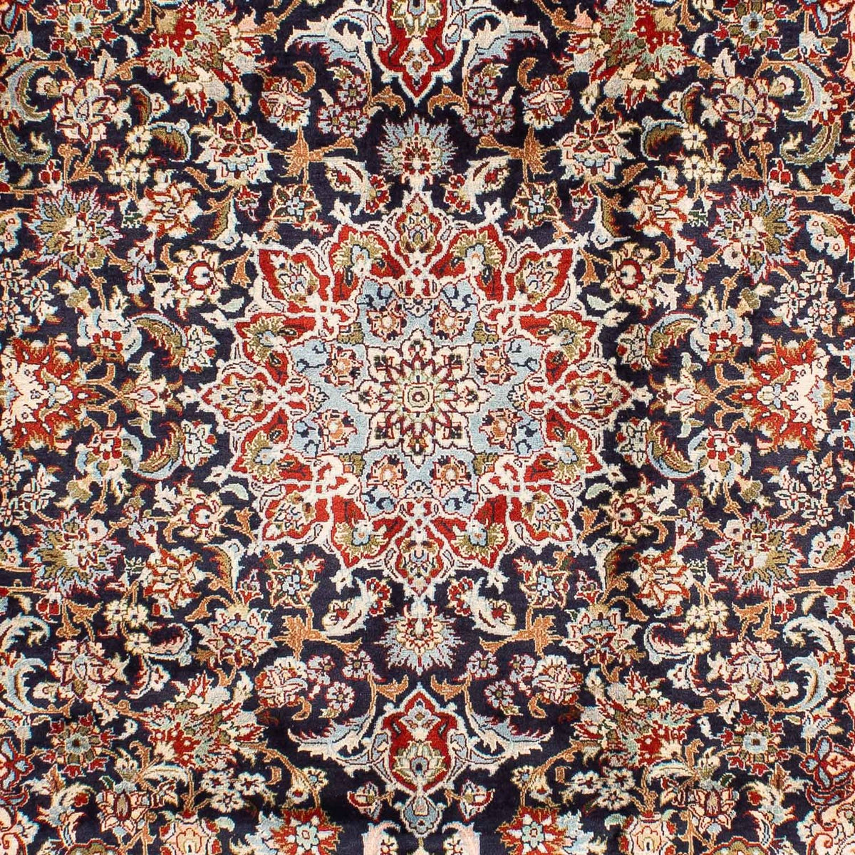 Dywan perski - Keshan - 299 x 205 cm - ciemnoniebieski