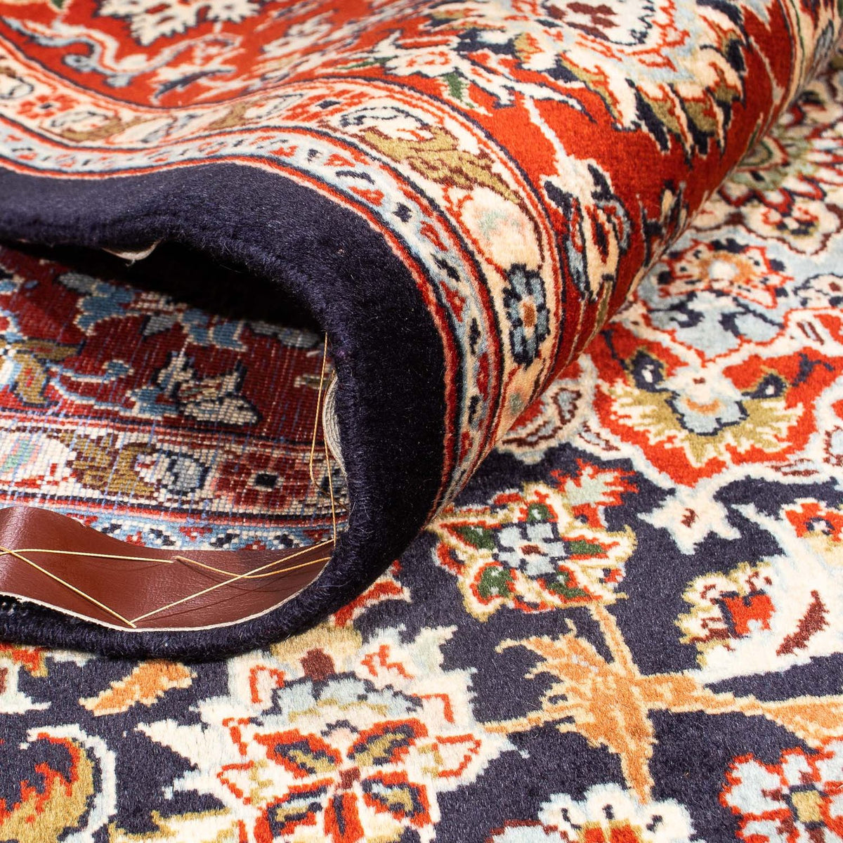 Dywan perski - Keshan - 299 x 205 cm - ciemnoniebieski