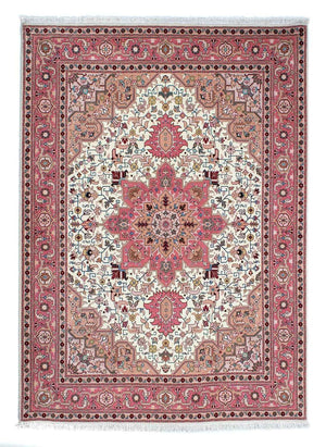 Dywan perski - Tabriz - Premium - 213 x 152 cm - beżowy