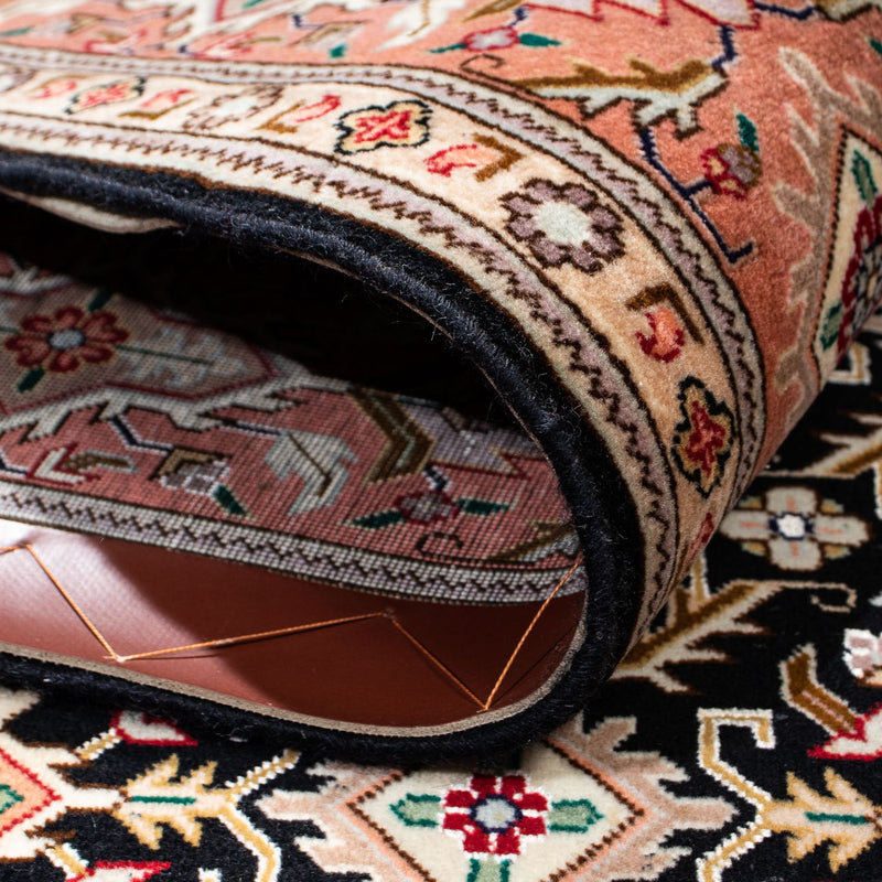 Dywan perski - Tabriz - Premium - 205 x 154 cm - ciemnoniebieski