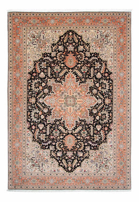 Dywan perski - Tabriz - Królewski - 306 x 208 cm - ciemnoniebieski