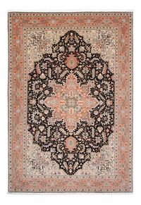 Dywan perski - Tabriz - Królewski - 306 x 208 cm - ciemnoniebieski