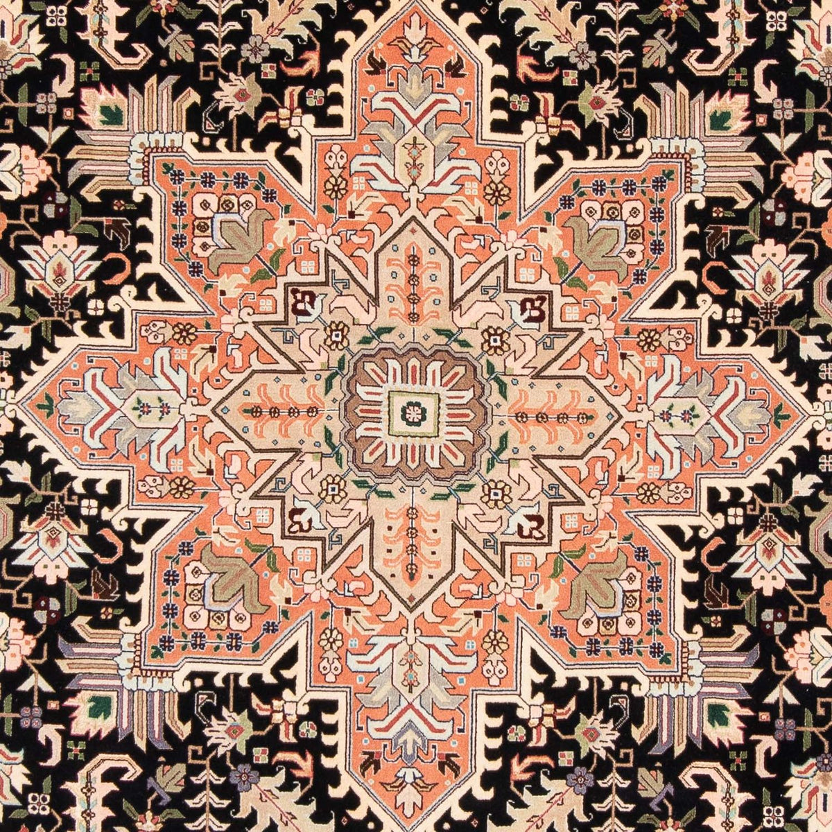 Dywan perski - Tabriz - Królewski - 306 x 208 cm - ciemnoniebieski