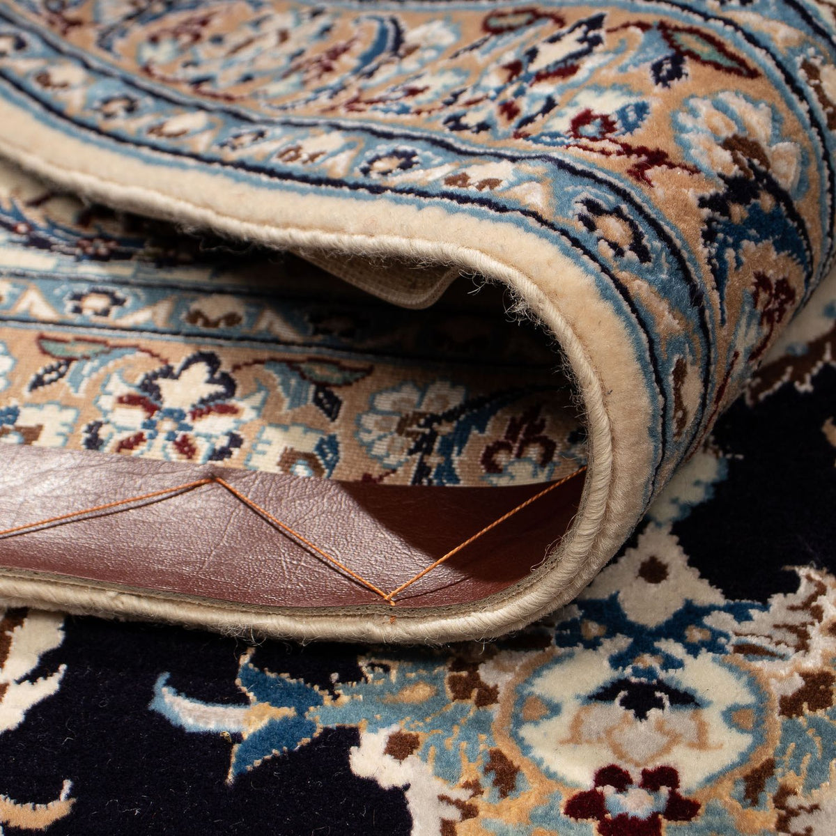 Dywan perski - Nain - Premium - 297 x 206 cm - ciemnoniebieski