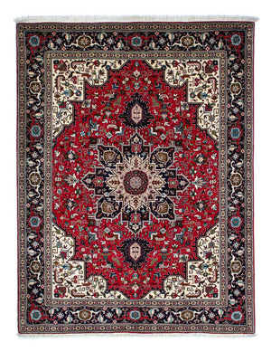 Dywan perski - Tabriz - Królewski - 206 x 151 cm - czerwony