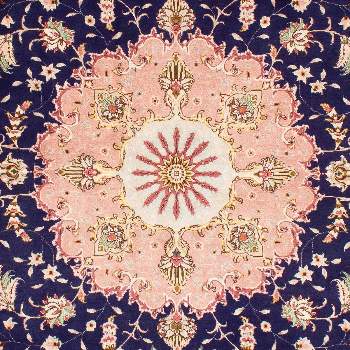 Dywan perski - Tabriz - Królewski - 250 x 163 cm - ciemnoniebieski