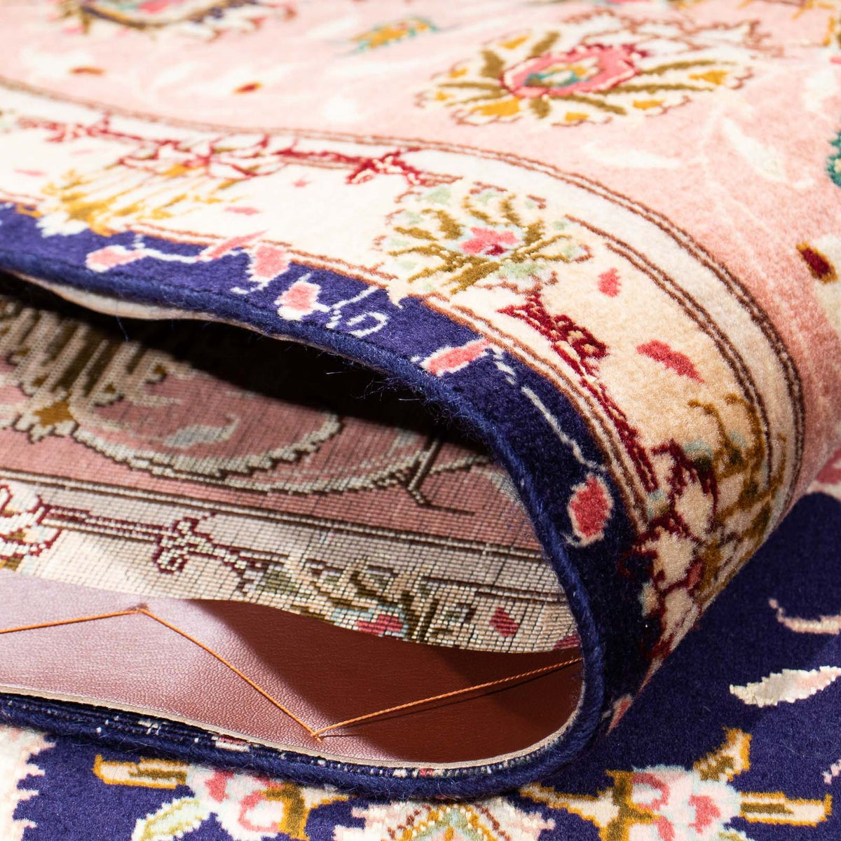 Dywan perski - Tabriz - Królewski - 250 x 163 cm - ciemnoniebieski