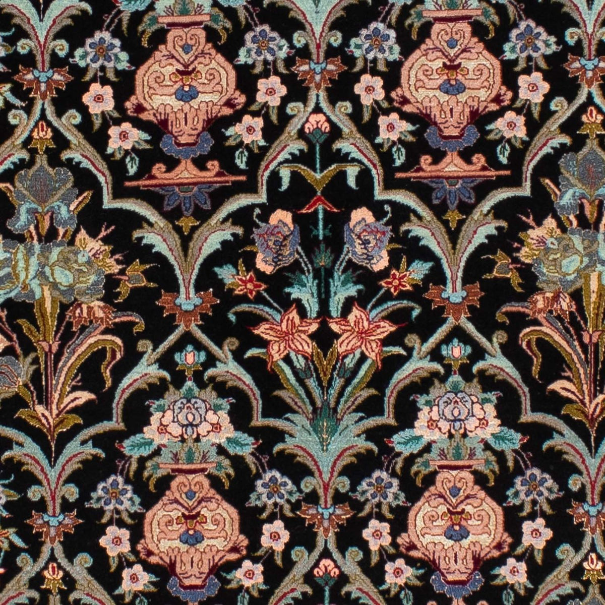 Dywan perski - Isfahan - Premium - 233 x 156 cm - ciemnoniebieski