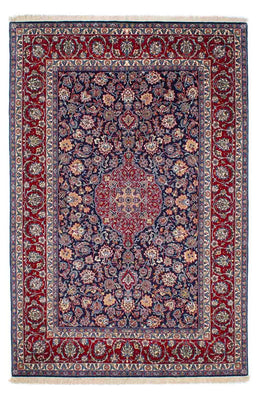 Dywan perski - Isfahan - Premium - 238 x 171 cm - ciemnoniebieski
