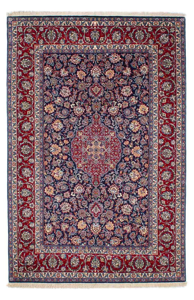 Dywan perski - Isfahan - Premium - 238 x 171 cm - ciemnoniebieski