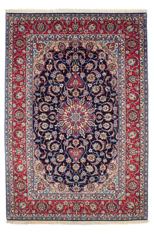 Dywan perski - Isfahan - Premium - 233 x 155 cm - ciemnoniebieski