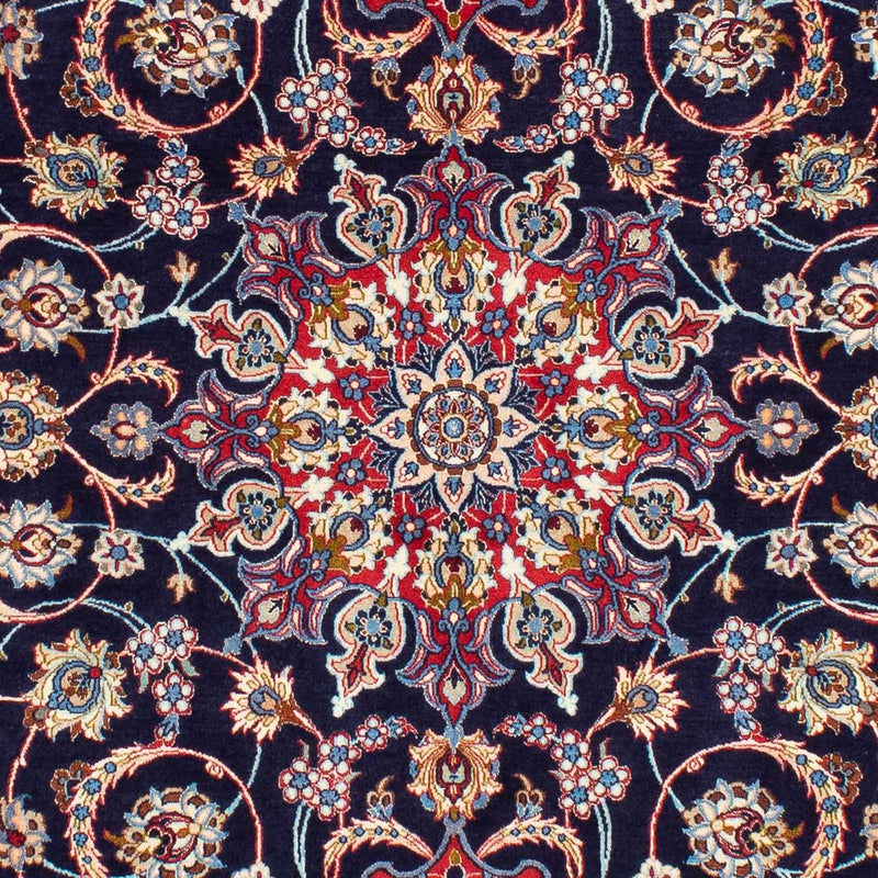 Dywan perski - Isfahan - Premium - 233 x 155 cm - ciemnoniebieski