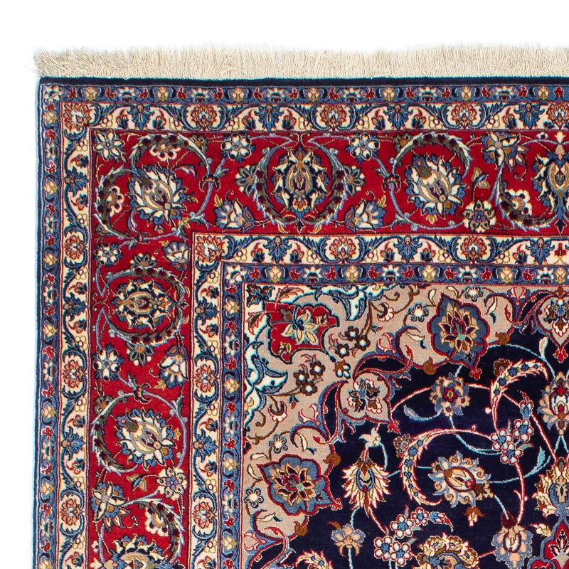 Dywan perski - Isfahan - Premium - 233 x 155 cm - ciemnoniebieski