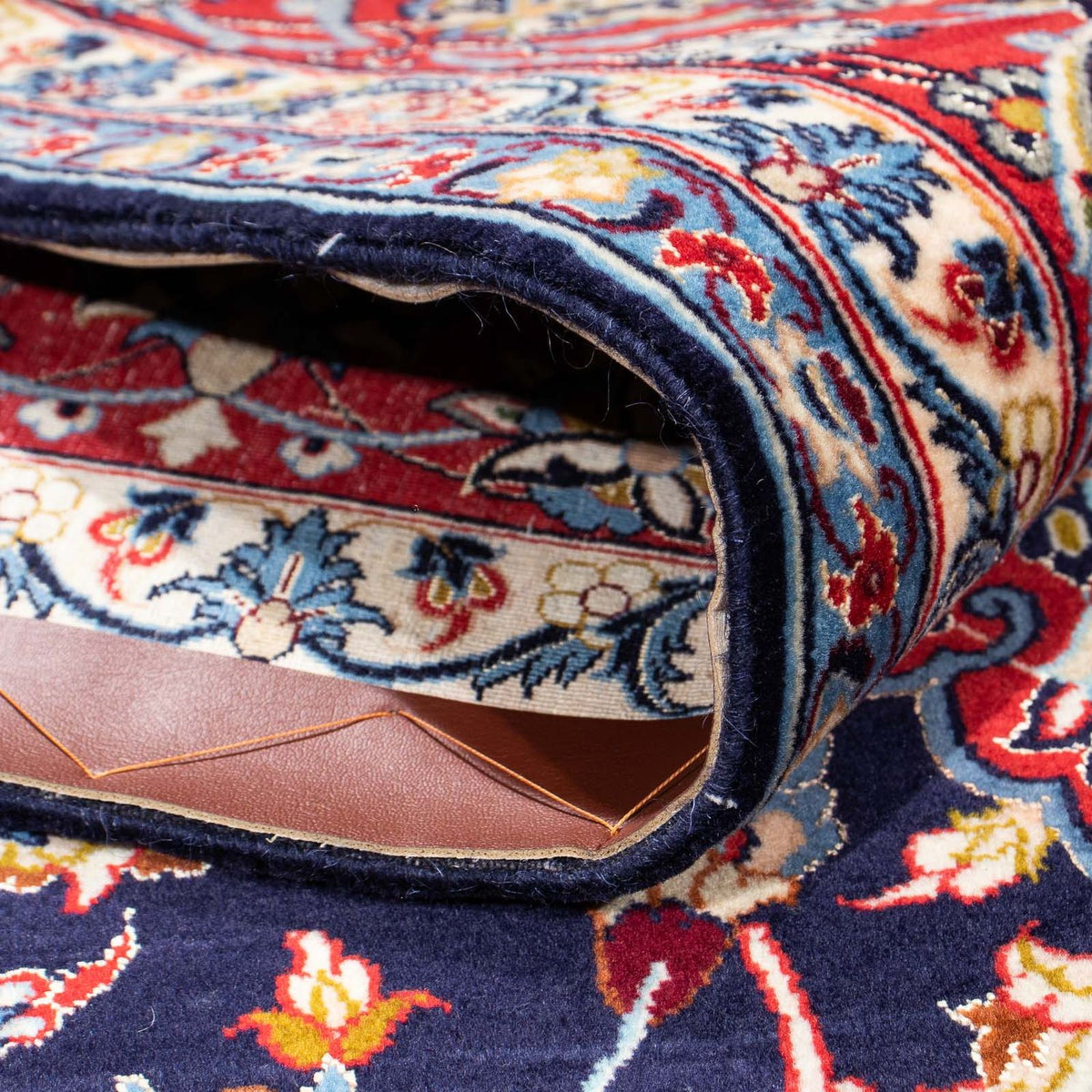 Dywan perski - Isfahan - Premium - 233 x 155 cm - ciemnoniebieski