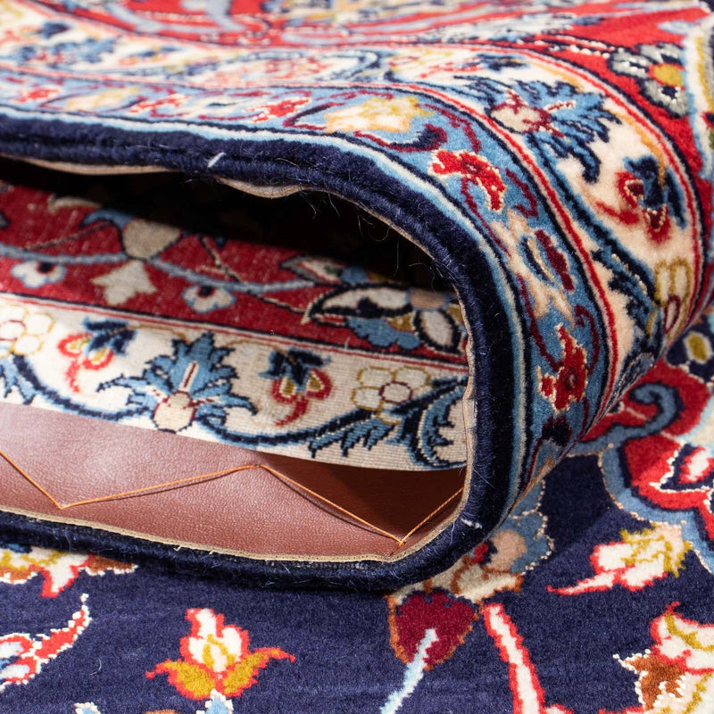 Dywan perski - Isfahan - Premium - 233 x 155 cm - ciemnoniebieski