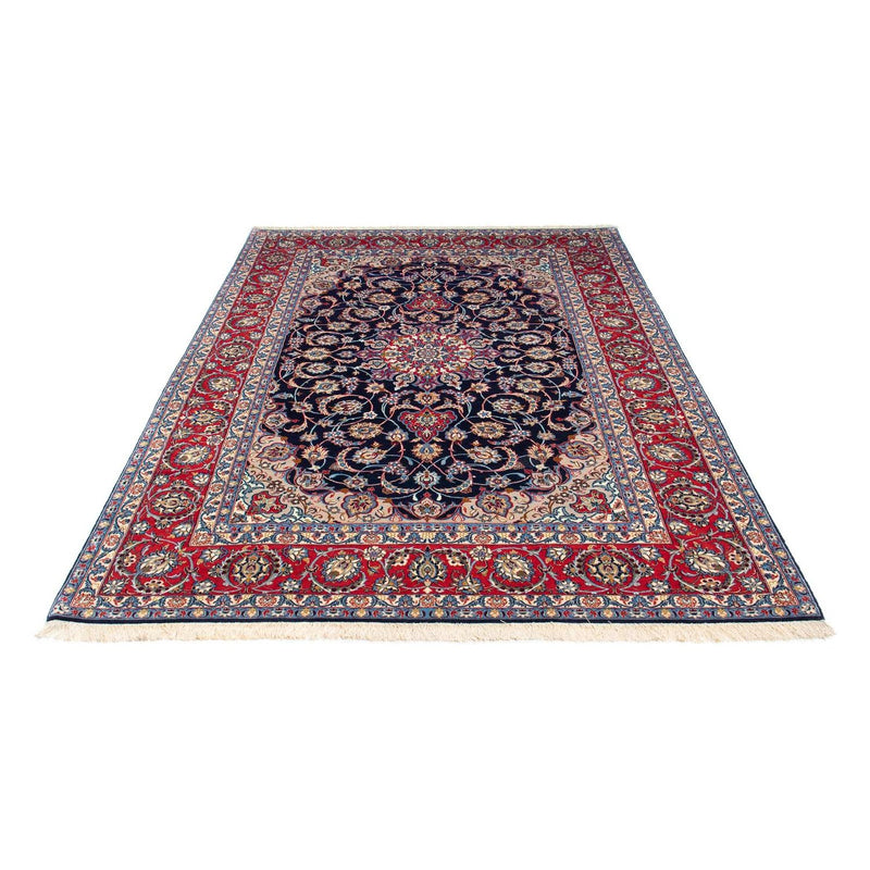 Dywan perski - Isfahan - Premium - 233 x 155 cm - ciemnoniebieski