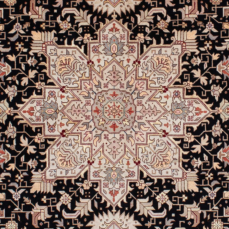 Dywan perski - Tabriz - Premium - 206 x 151 cm - ciemnoniebieski