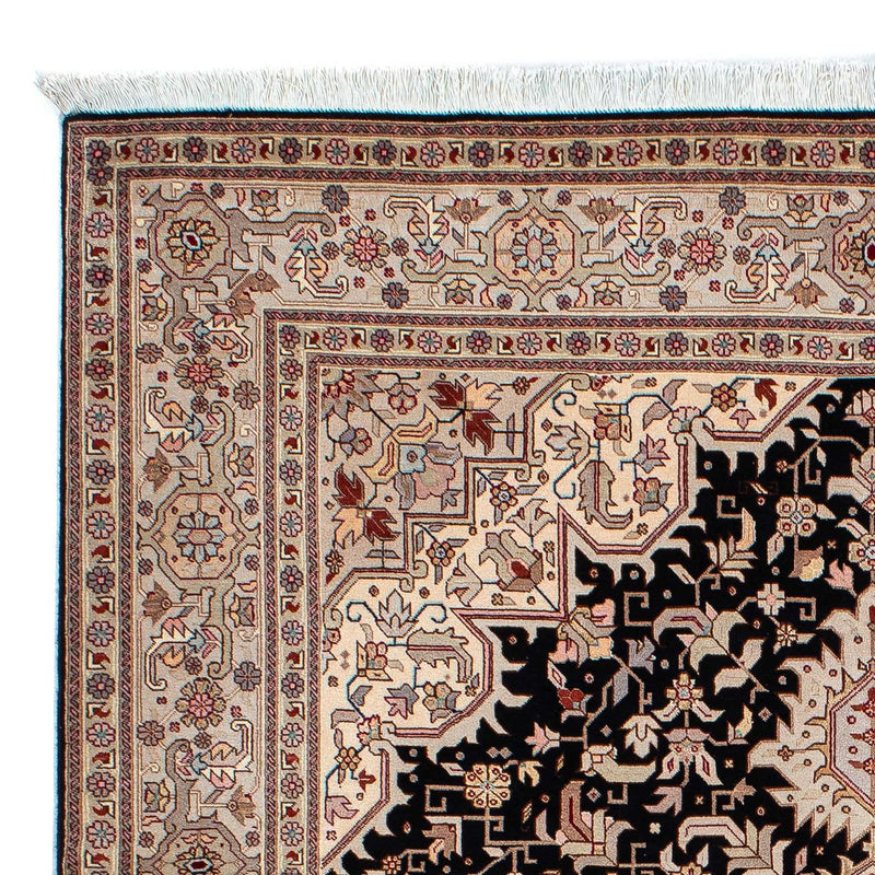Dywan perski - Tabriz - Premium - 206 x 151 cm - ciemnoniebieski
