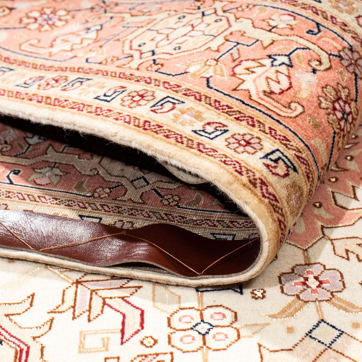 Dywan perski - Tabriz - Królewski - 205 x 152 cm - beżowy