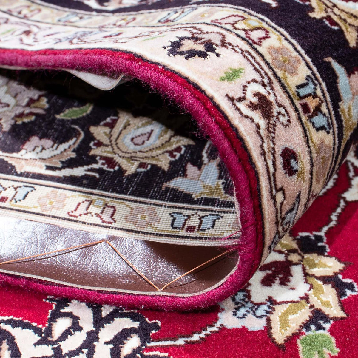 Dywan perski - Tabriz - Królewski - 198 x 155 cm - ciemna czerwień