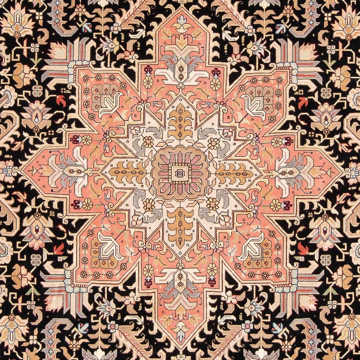 Dywan perski - Tabriz - Królewski - 311 x 204 cm - ciemnoniebieski