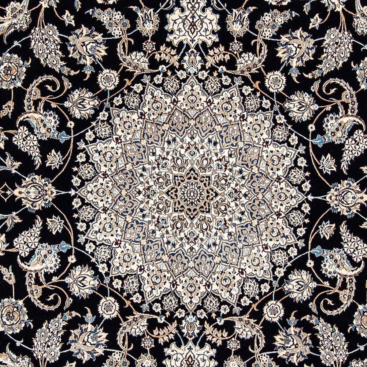 Dywan perski - Nain - Premium - 310 x 202 cm - ciemnoniebieski