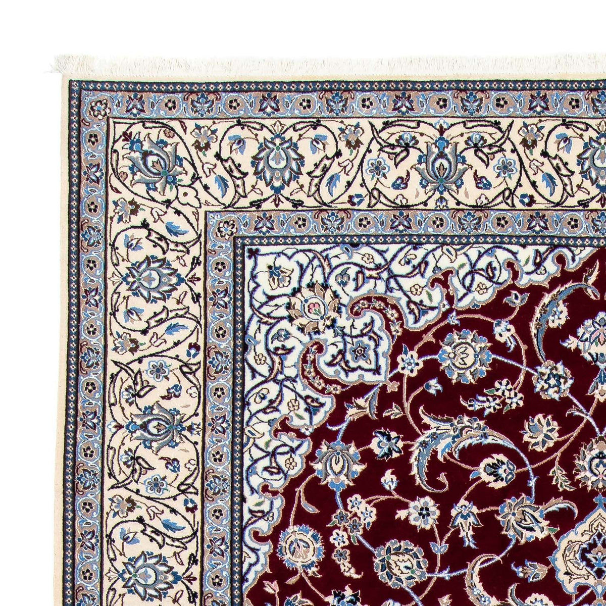 Dywan perski - Nain - Królewski - 298 x 206 cm - ciemna czerwień