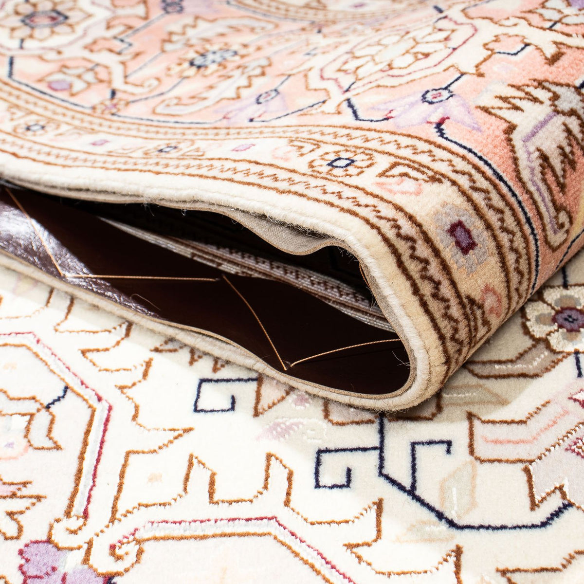 Dywan perski - Tabriz - Królewski - 212 x 151 cm - beżowy