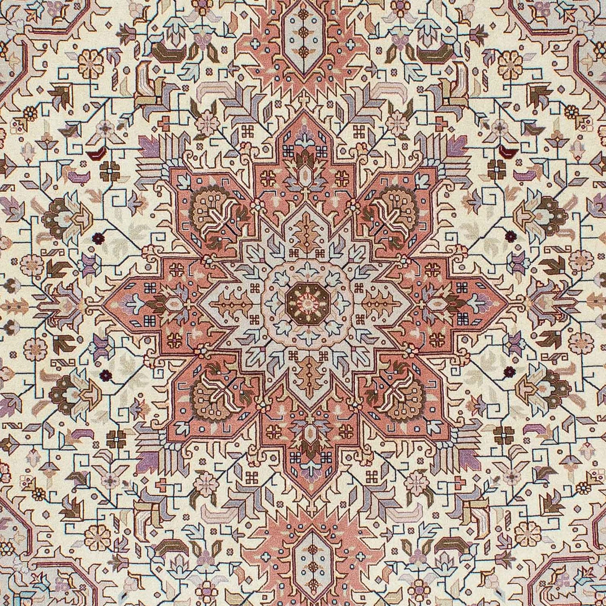 Dywan perski - Tabriz - Królewski - 208 x 156 cm - beżowy