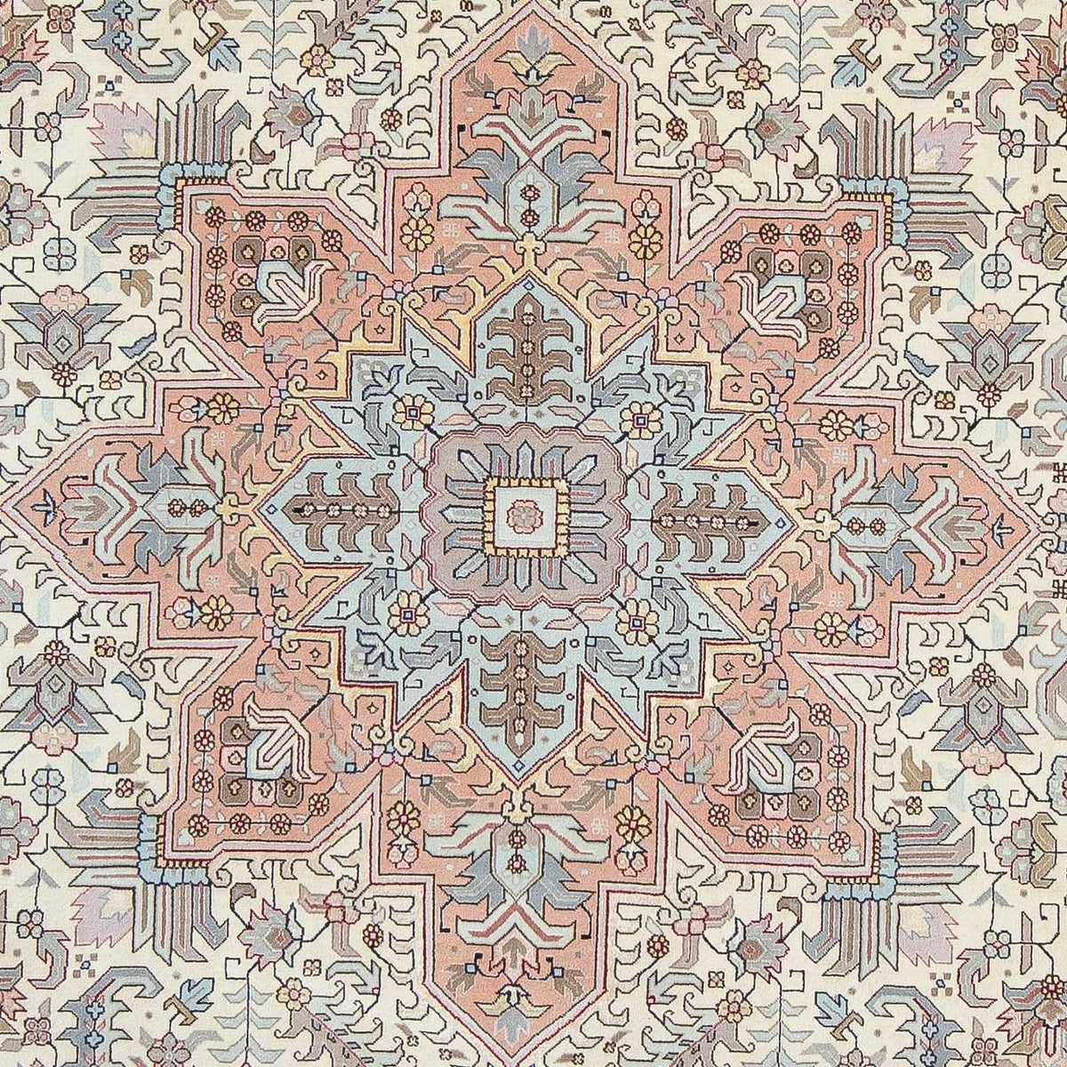 Dywan perski - Tabriz - Królewski - 304 x 212 cm - beżowy