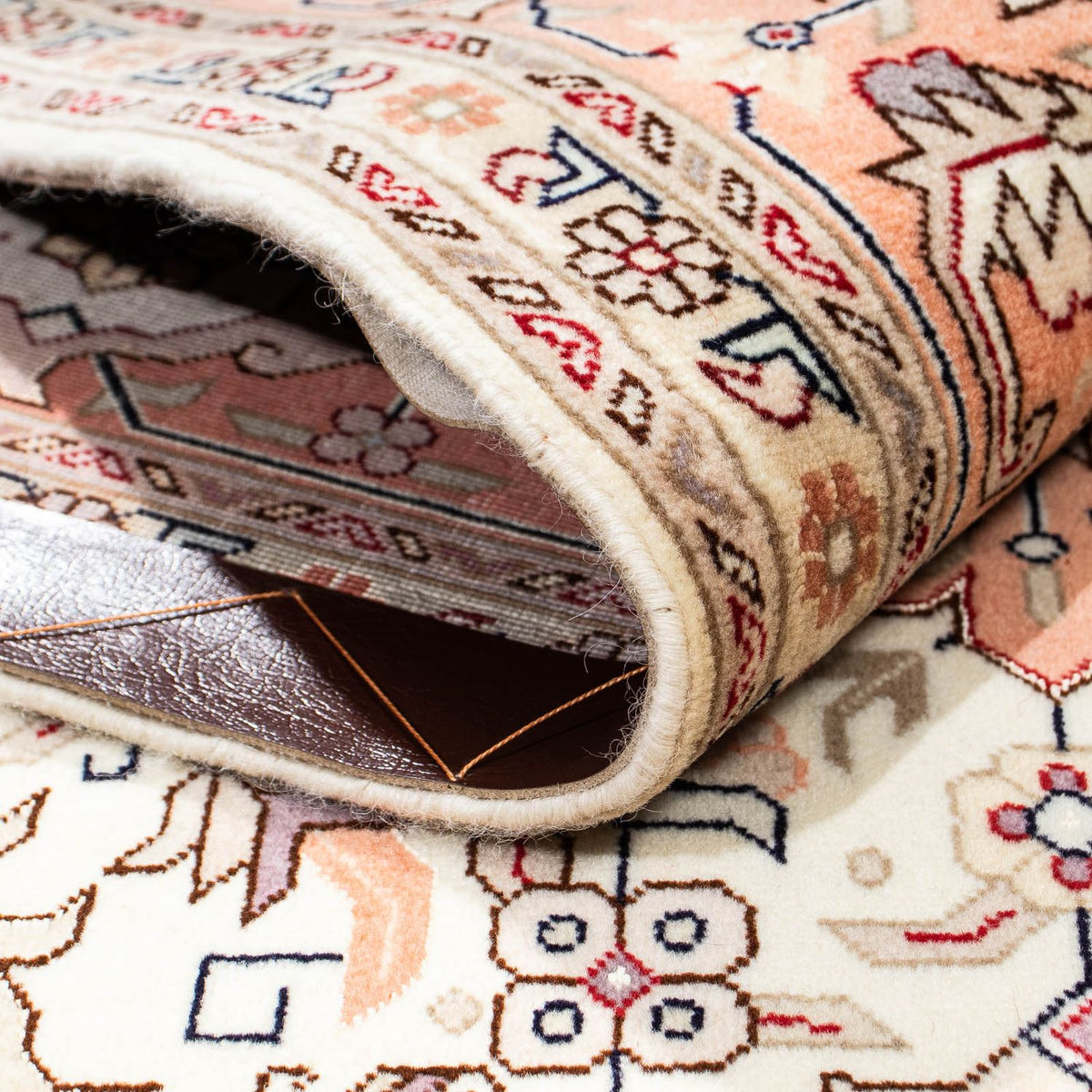 Dywan perski - Tabriz - Królewski - 208 x 154 cm - beżowy