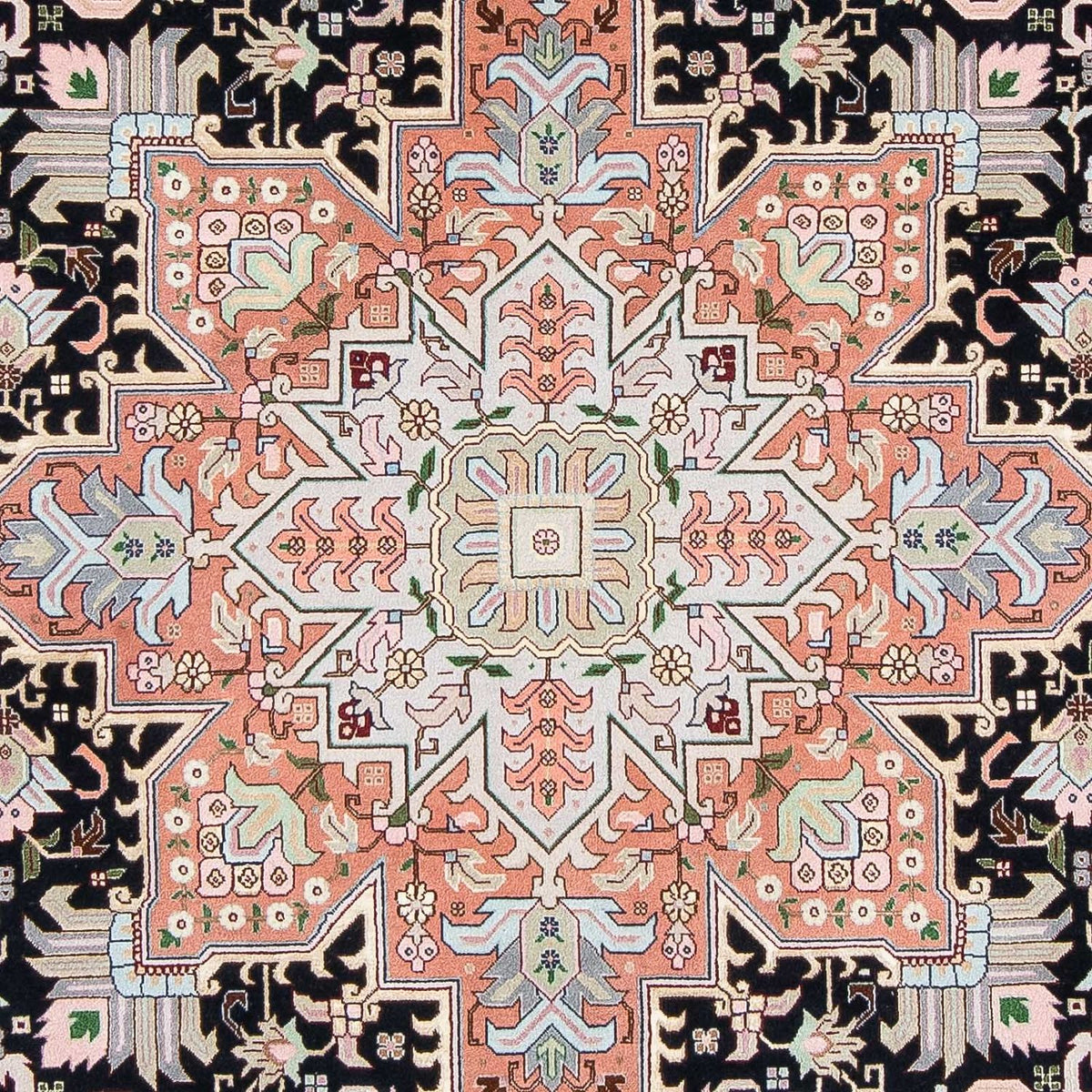 Dywan perski - Tabriz - Królewski - 300 x 204 cm - ciemnoniebieski