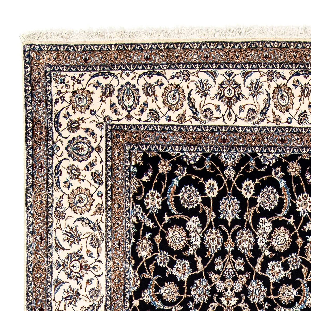 Dywan perski - Nain - Premium - 303 x 202 cm - ciemnoniebieski