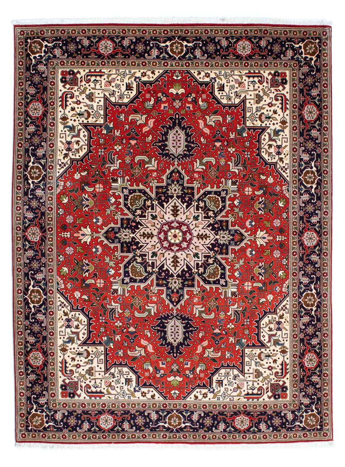Dywan perski - Tabriz - Królewski - 205 x 152 cm - ciemna czerwień