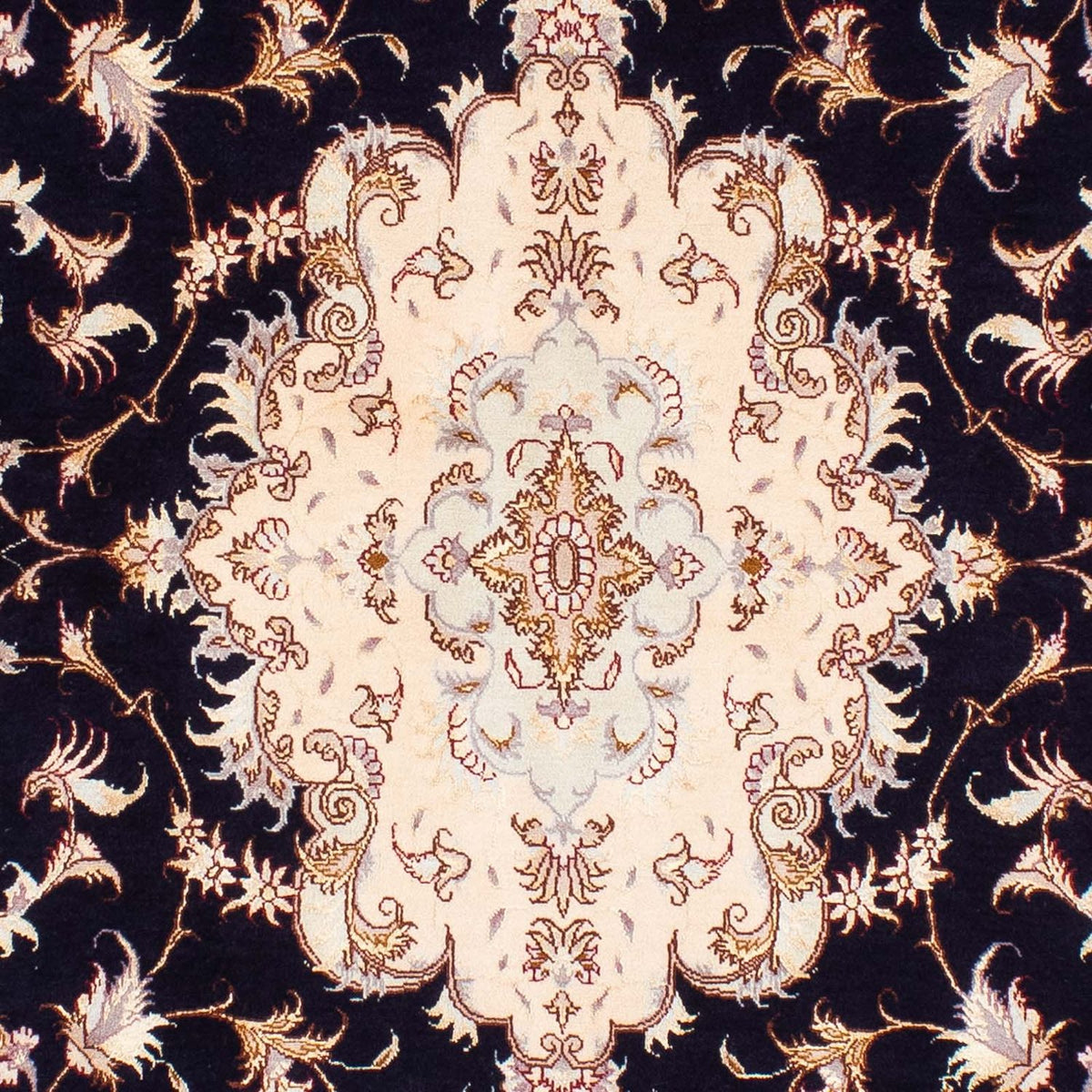 Dywan perski - Tabriz - Królewski - 240 x 167 cm - ciemnoniebieski