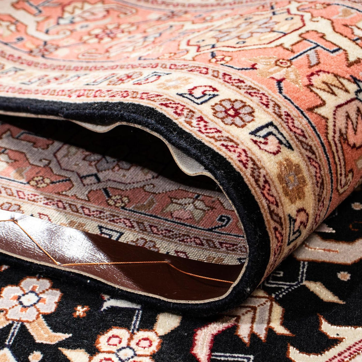 Dywan perski - Tabriz - Królewski - 214 x 151 cm - ciemnoniebieski